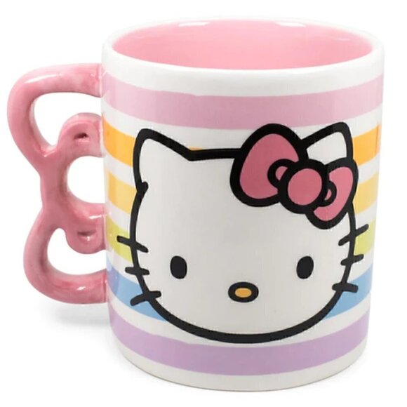 HELLO KITTY BOW HANDLE CERAMIC MUG FINAL PRICE - Picture 2 of 8